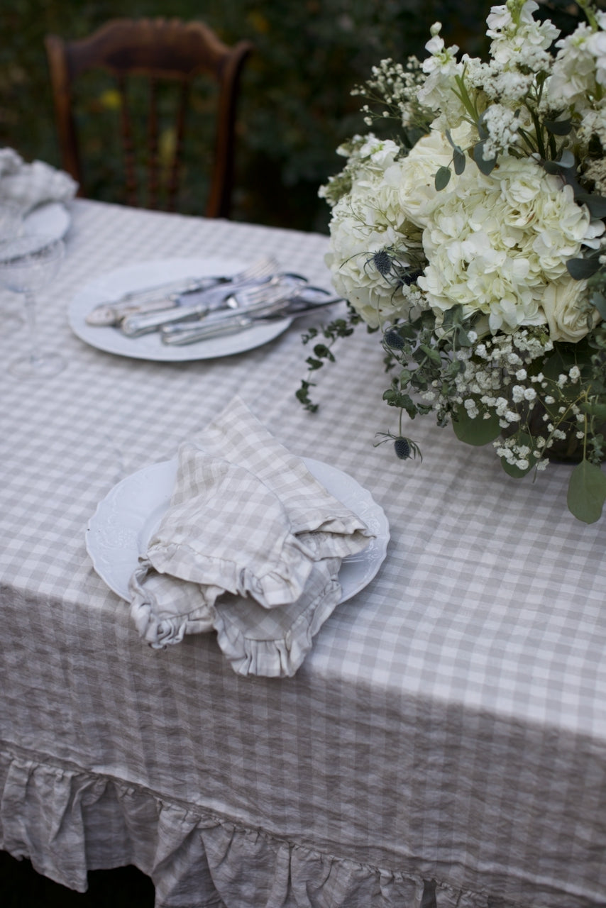 Checkered Farmhouse high quality Linen Black-White - Linenbale - Peasant Linen - Original Country Cottage Linenfabric for Handicrafts - Upholstery